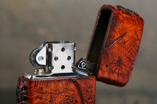 Wasteland Oddities Leather-Wrapped Zippo Lighters