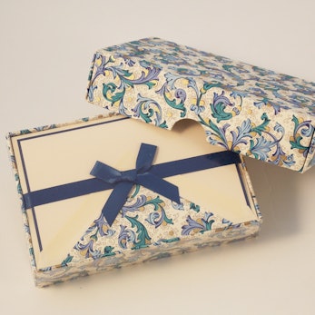 Traditional Blue Florentine - Blank Cards
