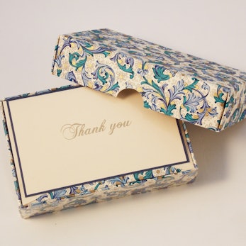 Traditional Blue Florentine - Thank You Cards