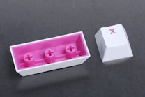 White Keycap / Pink Font