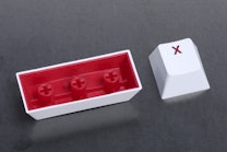 White Keycap / Red Font