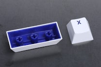 White Keycap / Blue Font
