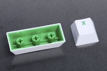 White Keycap / Green Font