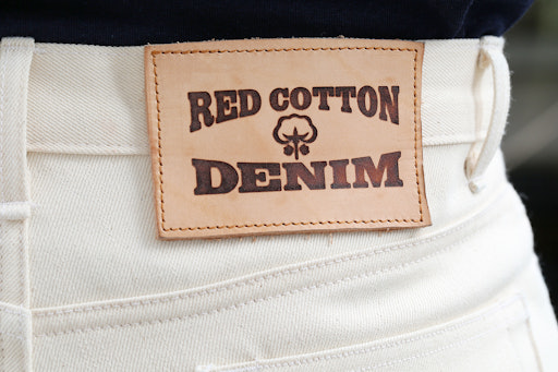 Red Cotton Denim Natural Denim