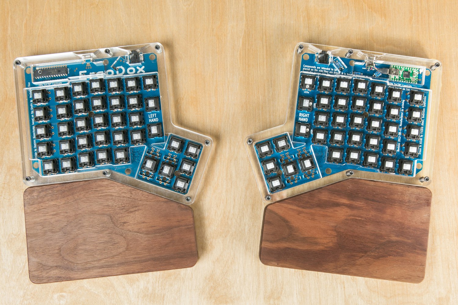 Royal Glam Ergodox Wood Wrist Rest Mechanical Keyboards Drop