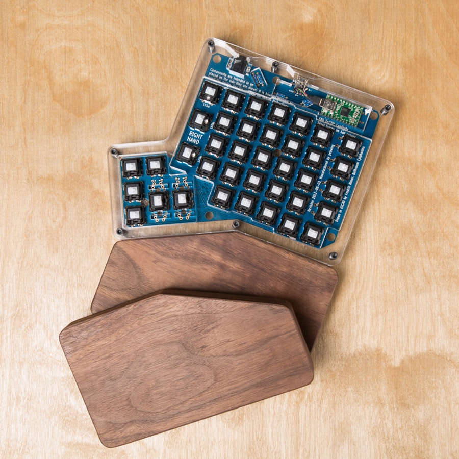 Royal Glam Ergodox Wood Wrist Rest Mechanical Keyboards Drop