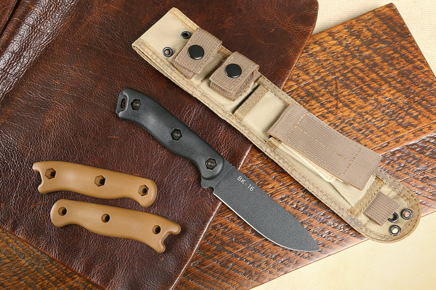 KABAR Becker BK16 Short Drop Point Survival Knife Knives Fixed