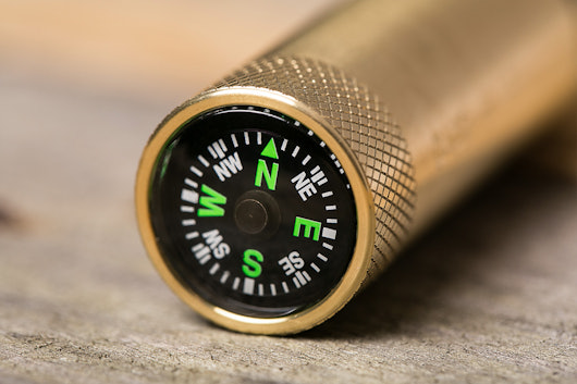 Maratac Brass Match Capsule w/Button Compass