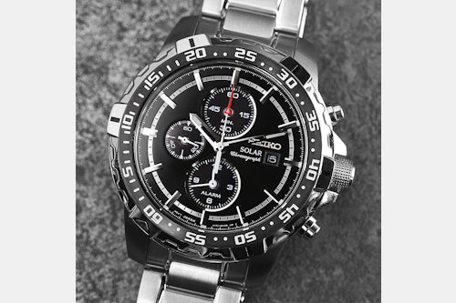 Seiko Solar Chronograph SCC Watch Details | Watches | Quartz Watches | Drop