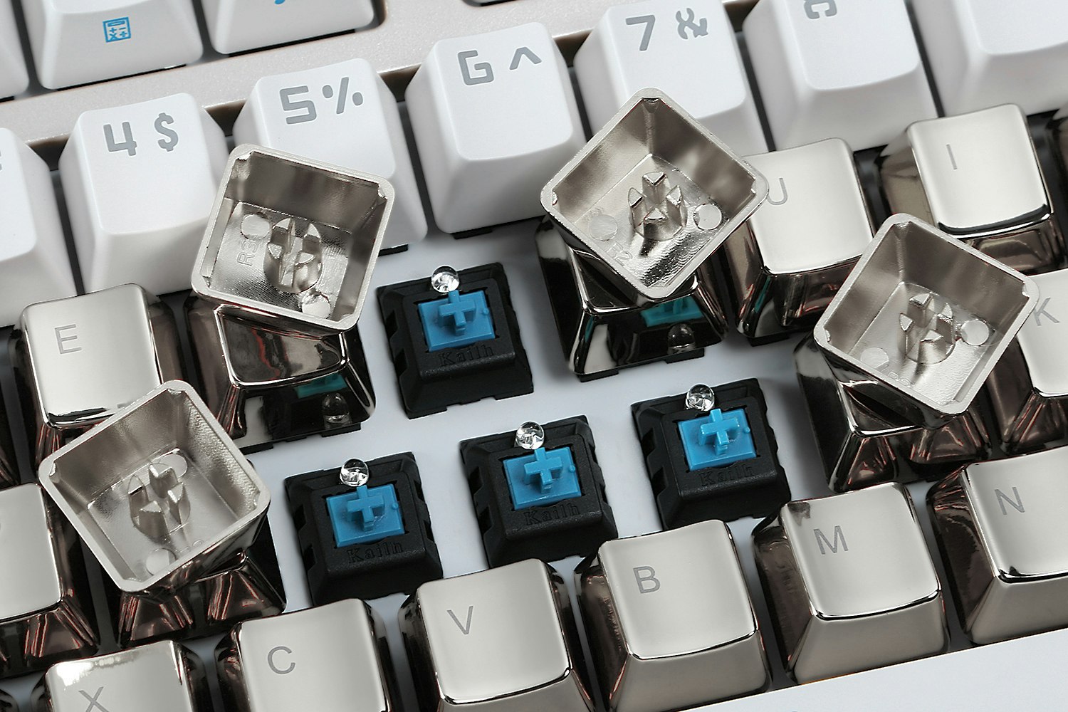 Zinc Silver Tone 37 Keyset