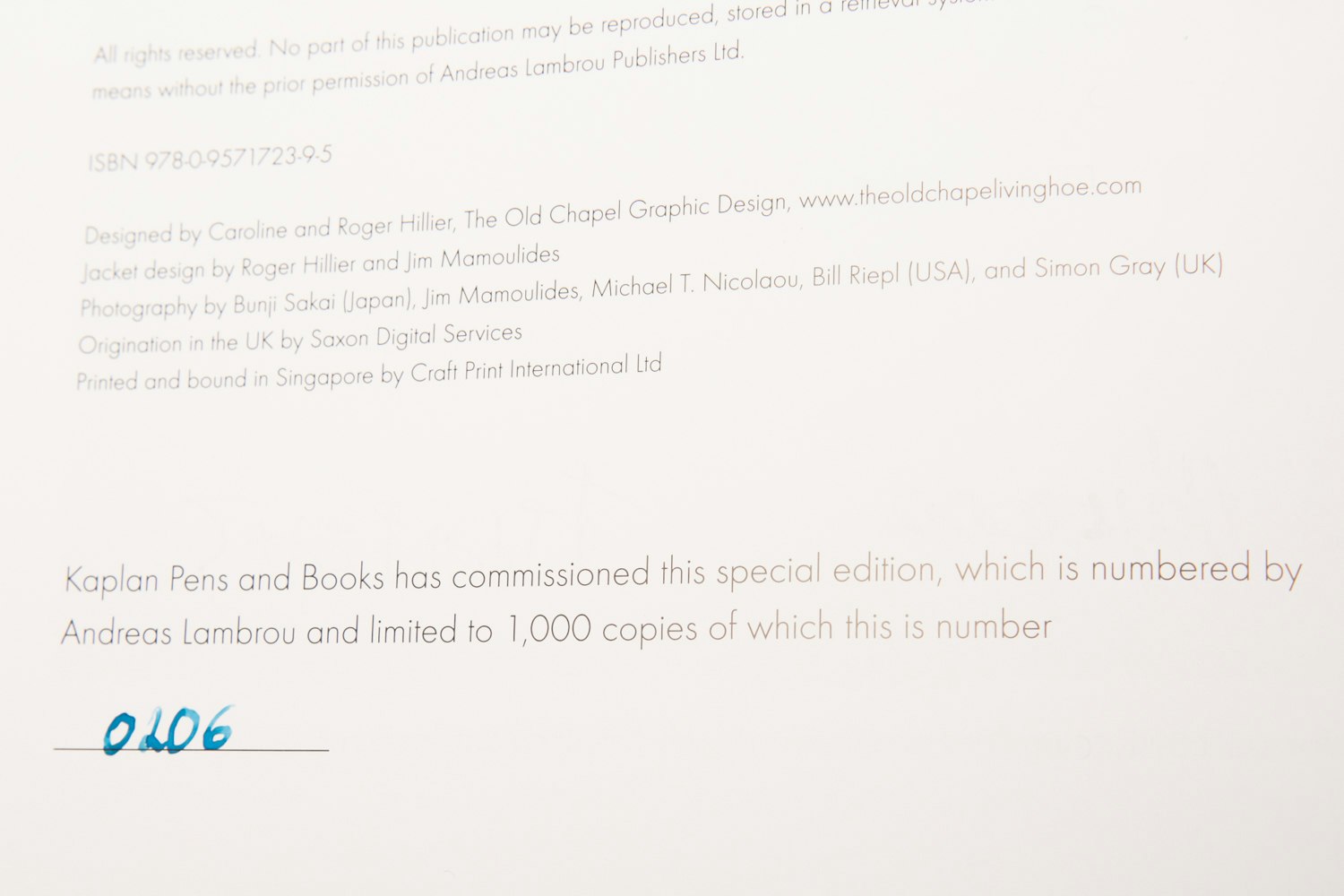 Fountain Pen Books by Andreas Lambrou