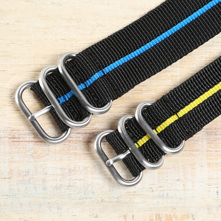 Maratac Striped Zulu Strap 2 pack Watch Straps Drop