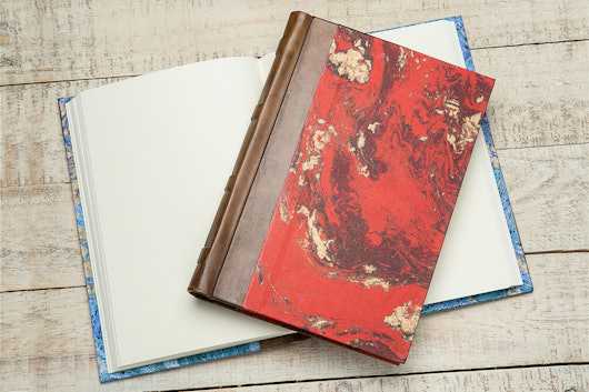 Manufactus Marble & Peacock Leatherbound Journals