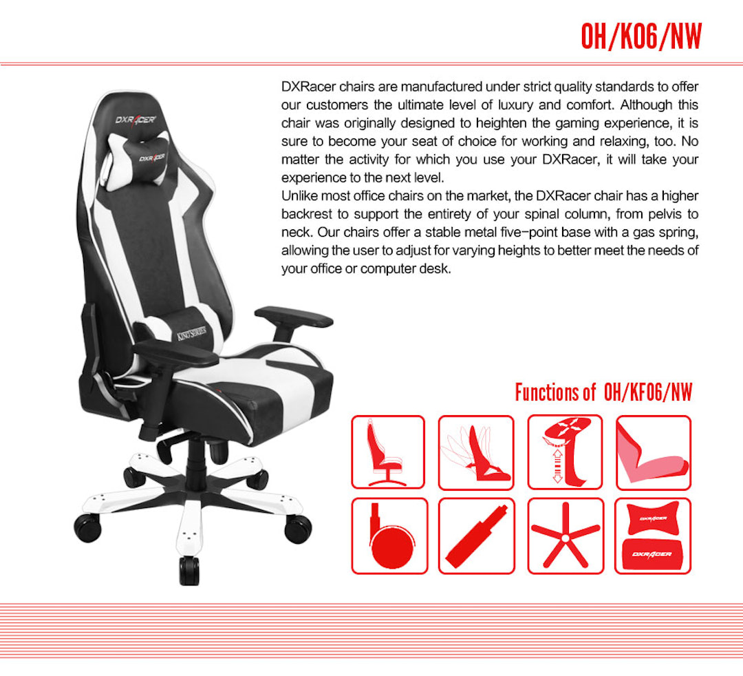 DXRacer King Series PC Gaming Chair - OH/KF06