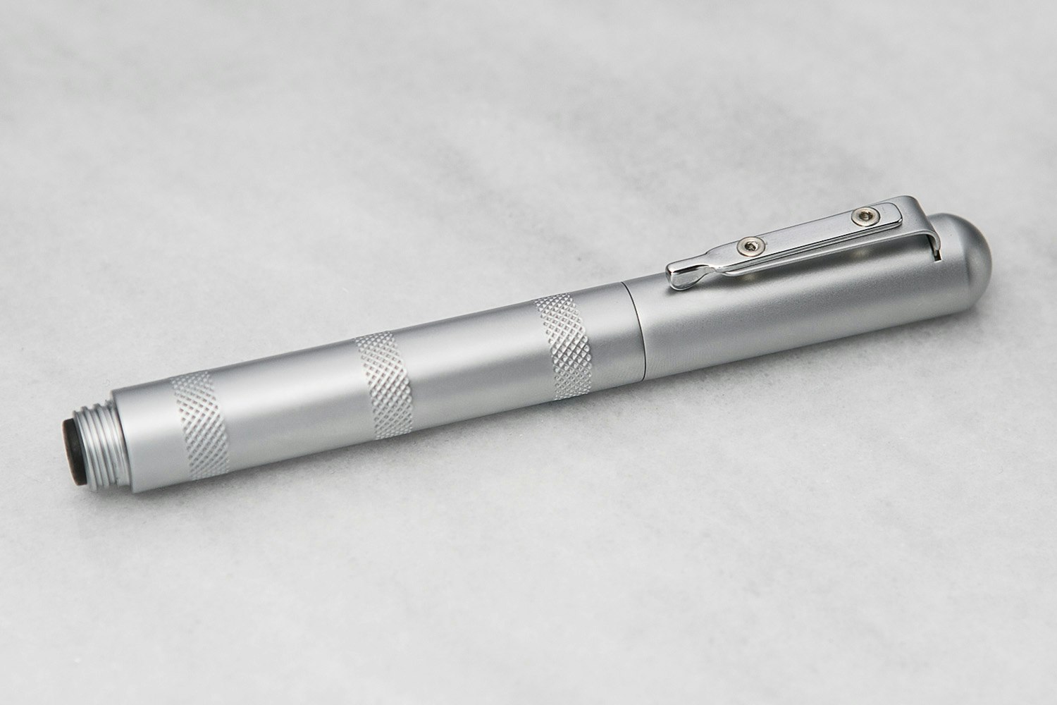 Giuliano Mazzuoli Miniofficina Micrometer Brushed Chrome Ballpoint Pen