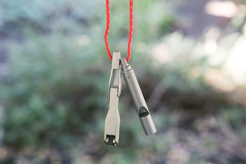 Vargo Titanium Whistle & Flint Lighter | Lighters | Firestarter Lighters |