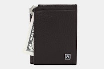 Money Clip Wallet - Pebble Cowhide - Brown (+$4)