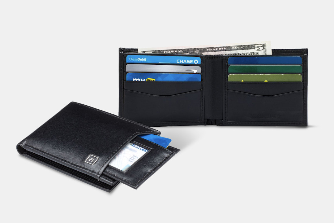 A&H Leather Removable ID Wallet Gift Set