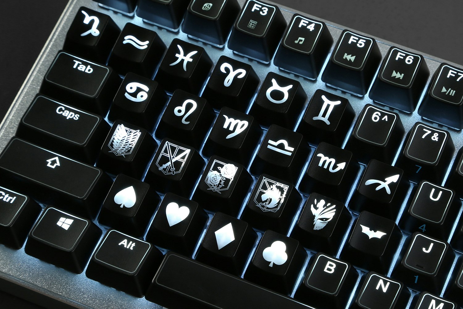 ABS Shine-Thru Emblem Keycaps