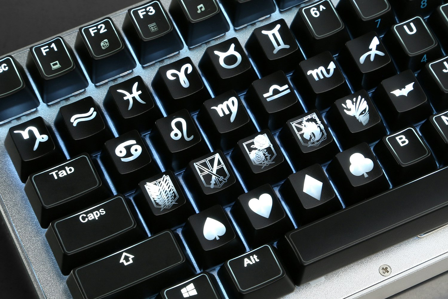 ABS Shine-Thru Emblem Keycaps