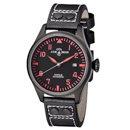 Charlie Automatic PVD Black/Red