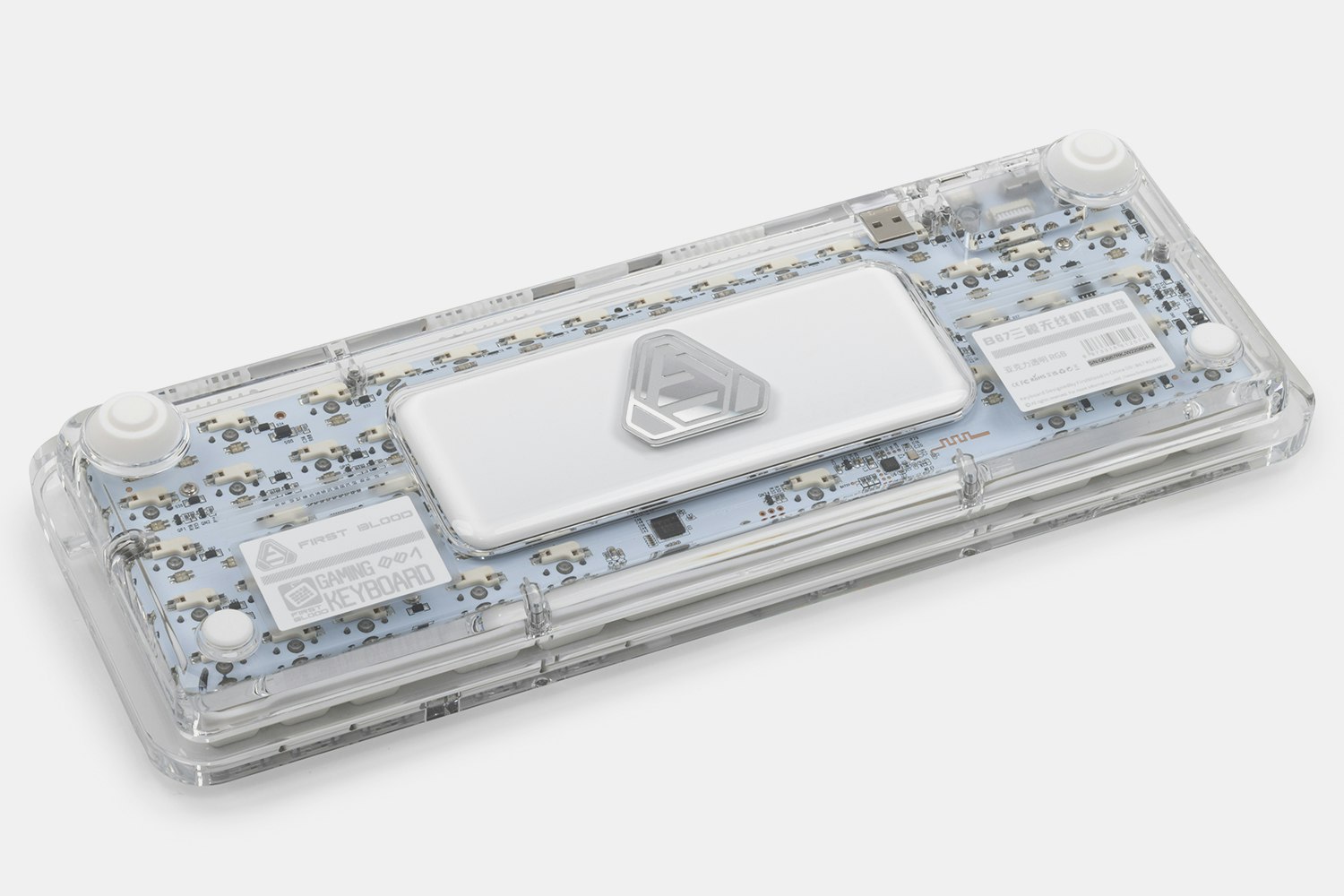 Ajazz FirstBlood B67 Transparent Mechanical Keyboard