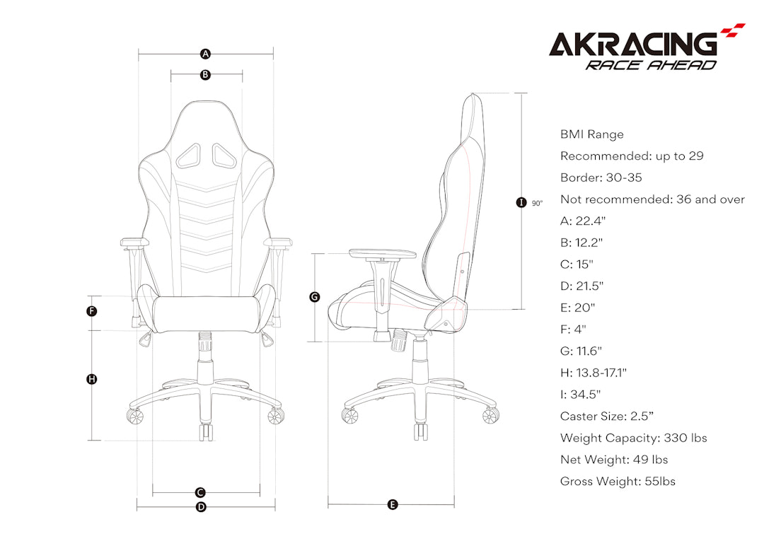 AKRacing SX & LX Core Series Gaming Chairs