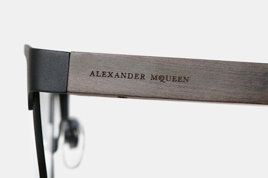 Alexander McQueen Semi-Rimless Metal Eyeglasses