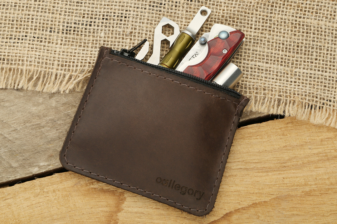 Allegory Goods Leather Zipper Coin Pouch
