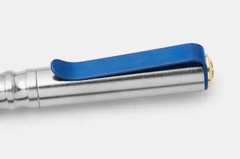 Prometheus Writes Nickel Alpha Pen w/ Blue Clip
