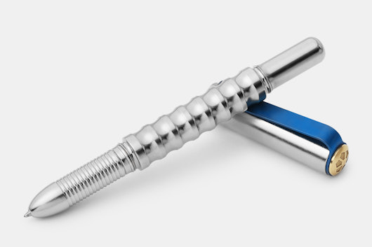 Prometheus Writes Nickel Alpha Pen w/ Blue Clip