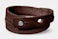 Double Wrap Wristband - Brown/Nickel 
