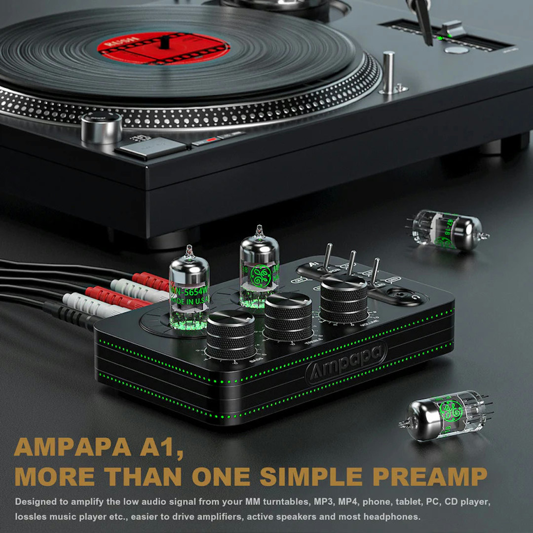 Ampapa A1 Vacuum Tube Phono Preamp/Headphone Amplifier
