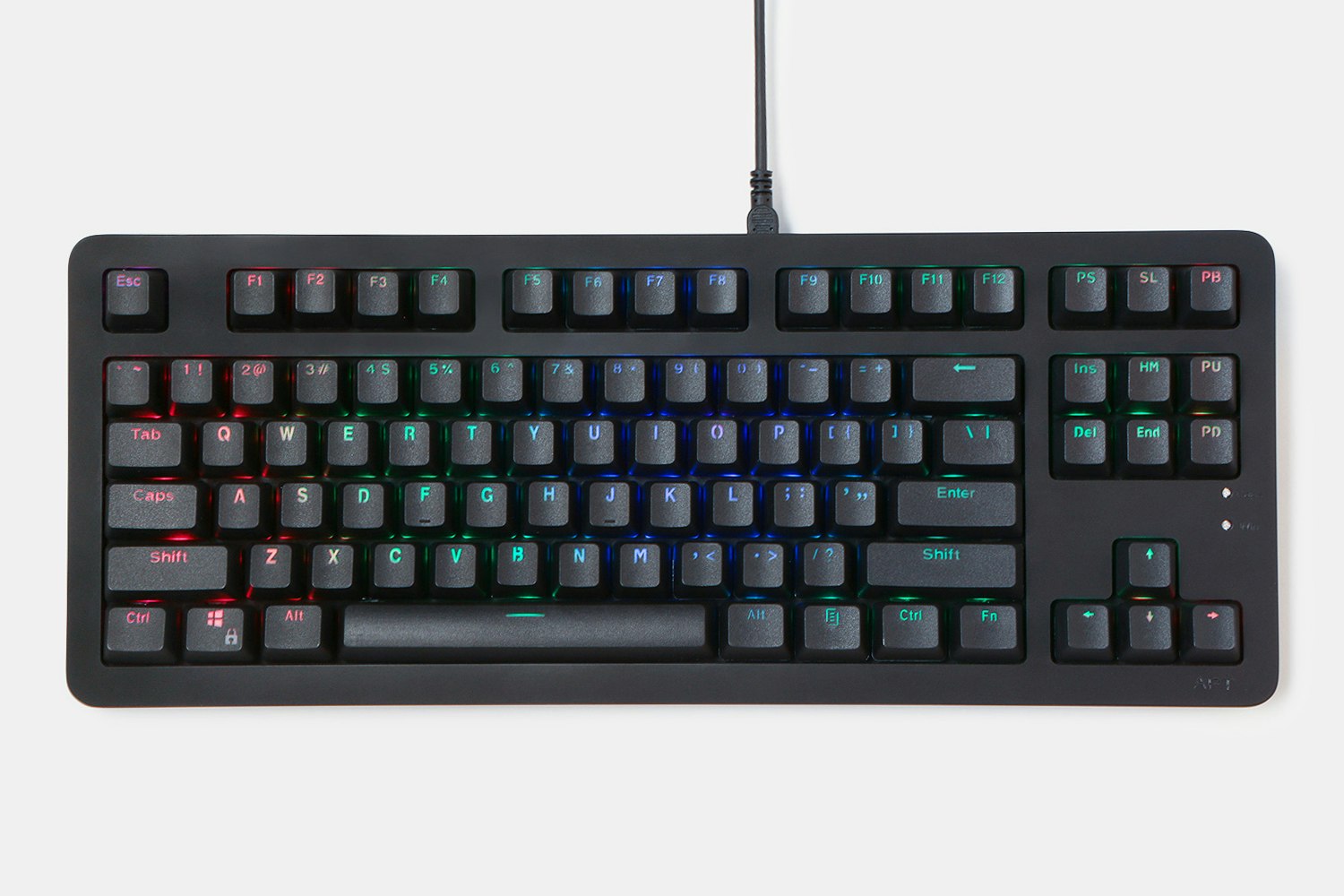 Acrylic - 87 - Black Backlit keycaps -Black Case