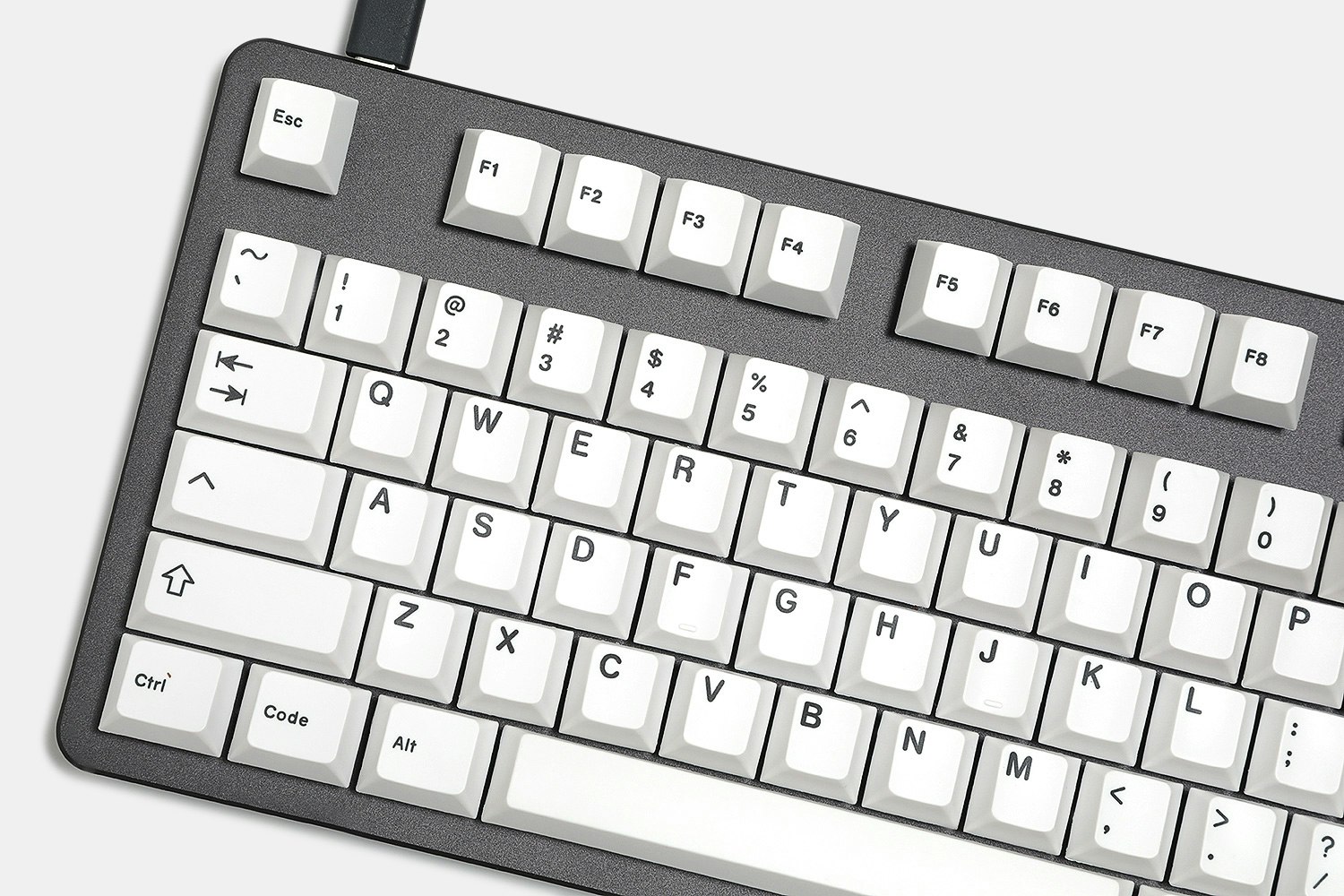 Artifact Bloom Series Keycap Set Black on White Mechanical Keyboards