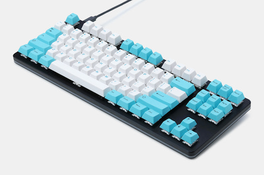Artifact Bloom Series Keycap Set: Turquoise and Pearl