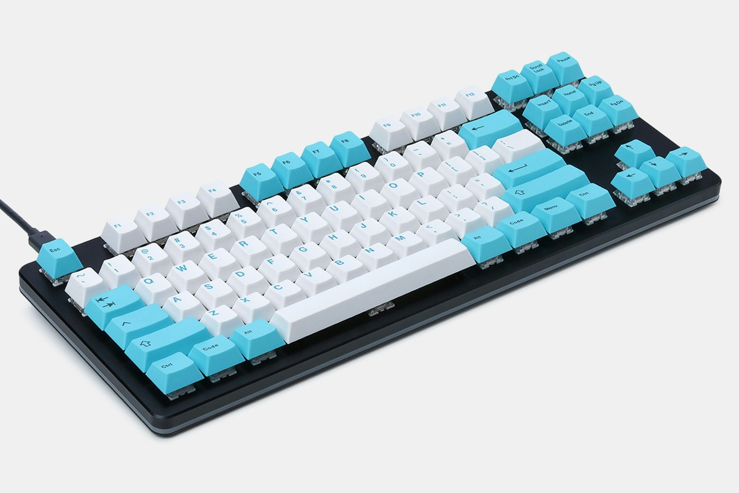 Artifact Bloom Series Keycap Set: Turquoise and Pearl