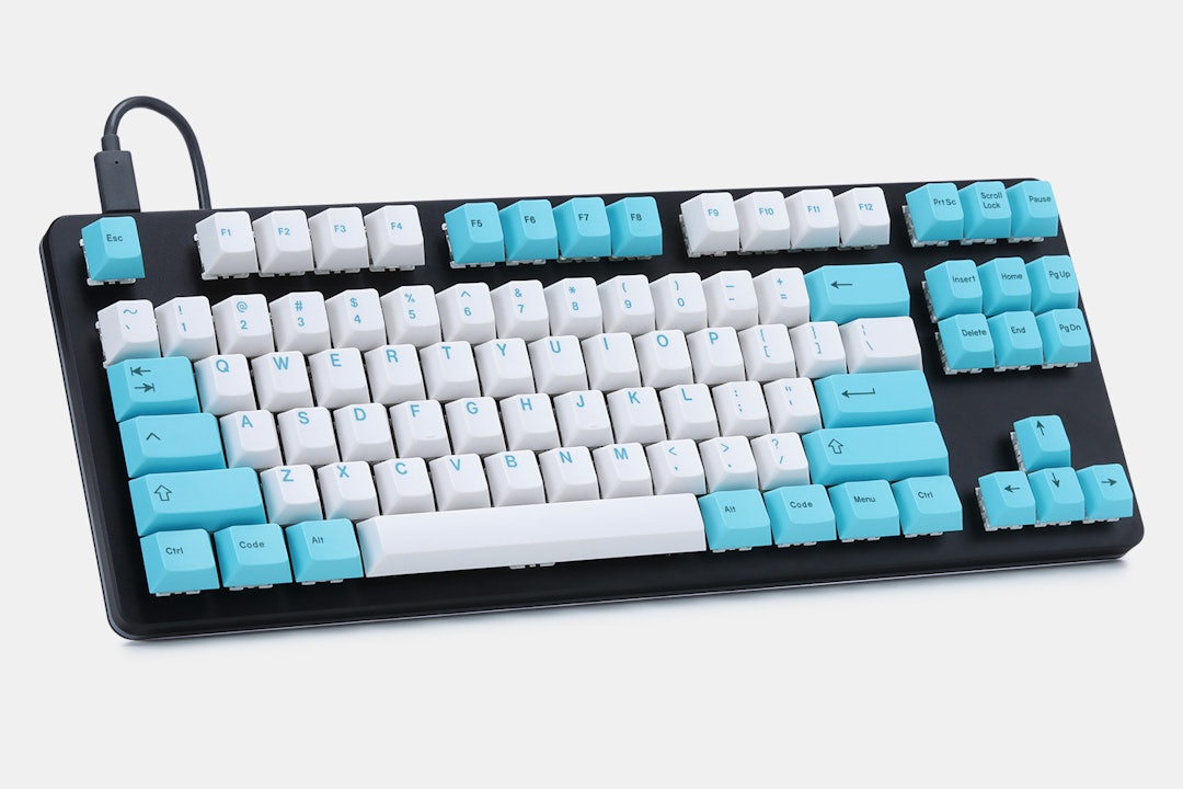 Artifact Bloom Series Keycap Set: Turquoise and Pearl