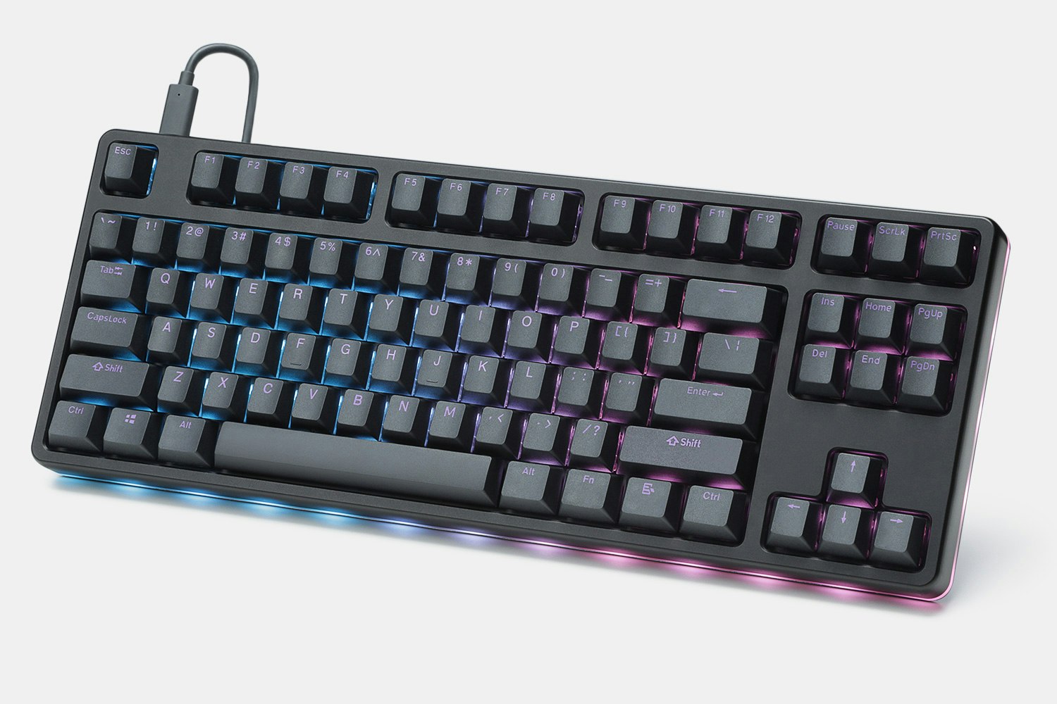 Artifact Shield Purple-on-Black Keycap Set