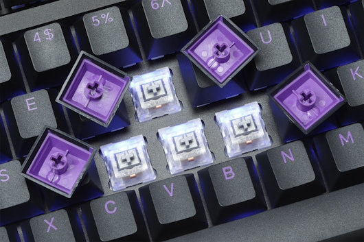 Artifact Shield Purple-on-Black Keycap Set