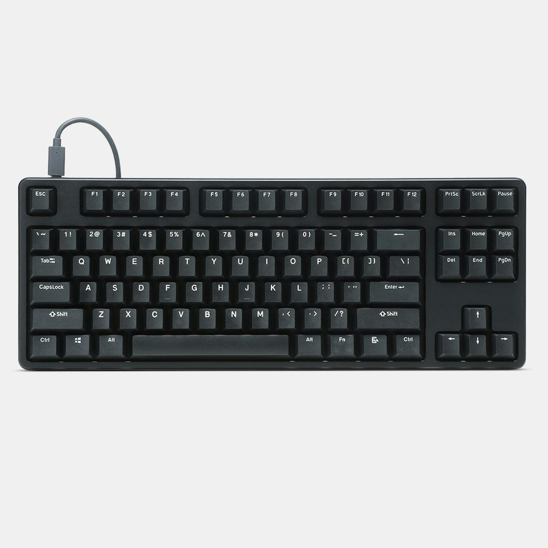 

Artifact Shield White-on-Black Keycap Set