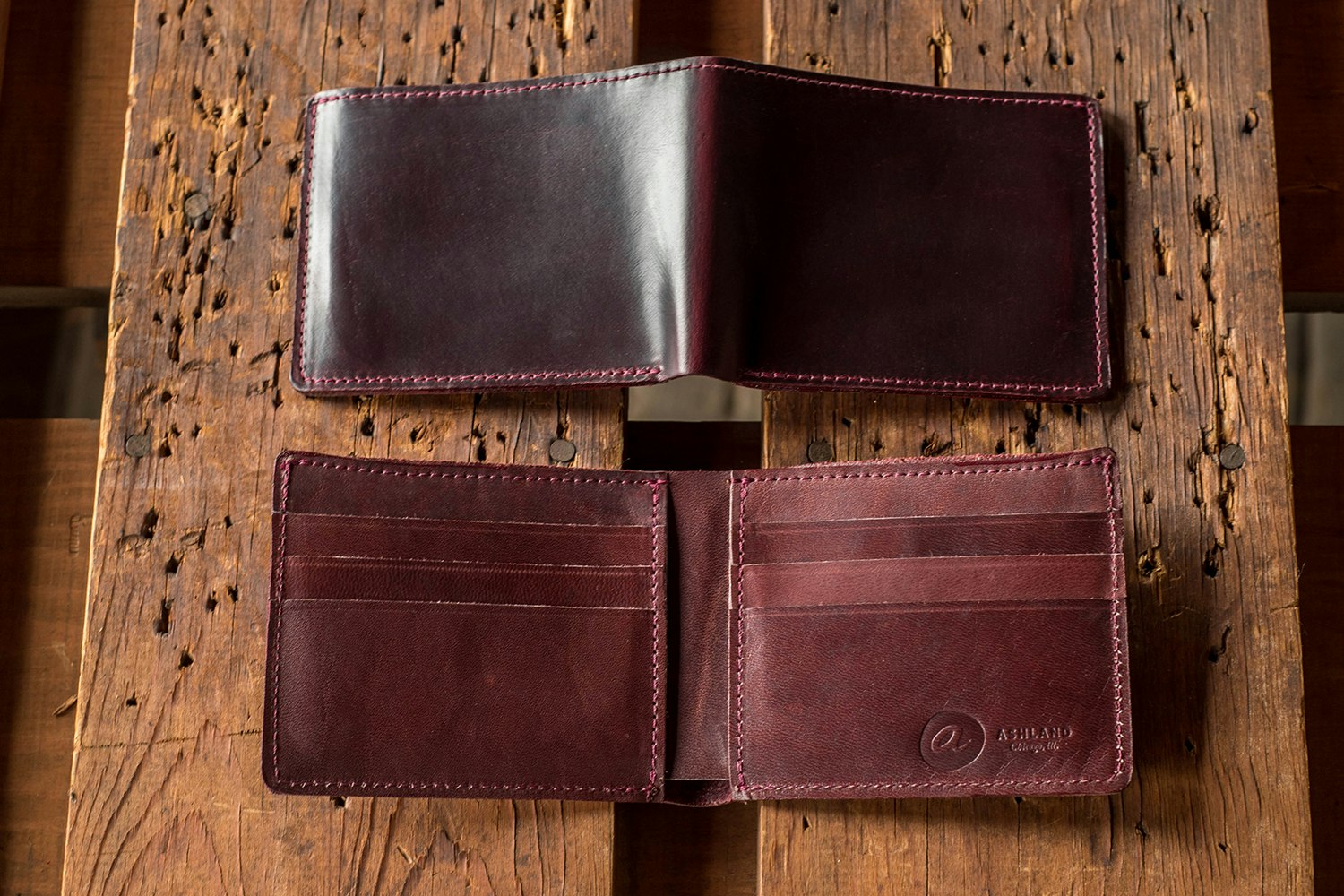 ashland leather JOHNNY THE FOX シェルコードバン Johnny the Fox Leather Wallet | Natural Horween® Shell Cordovan