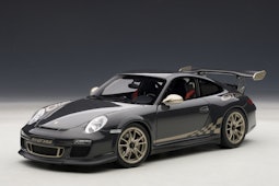 Porsche 911 (997) GT3 RS, Grey Black w/ White Gold Metallic Stripes (+$25)