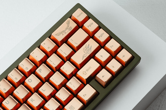 Awekeys Copper Eagle Metal Keycap Set