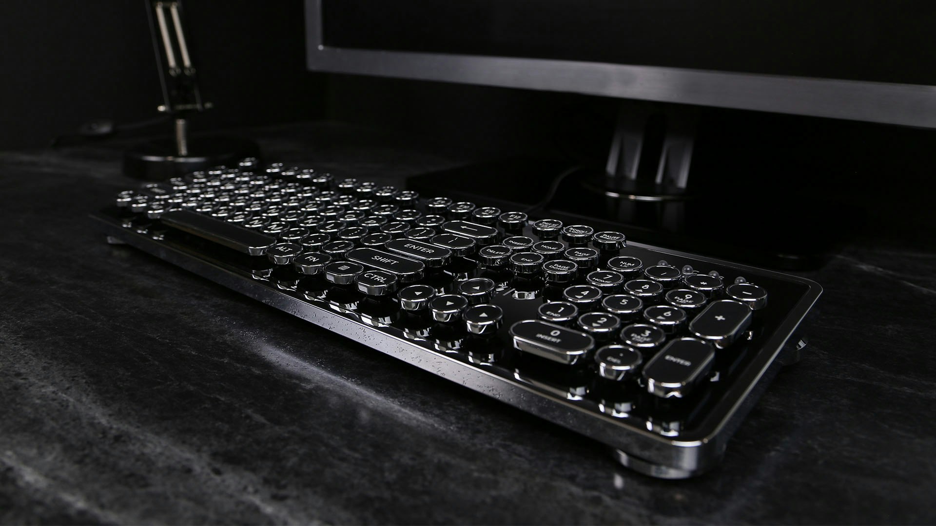 Azio MK-Retro Typewriter-Style Mechanical Keyboard