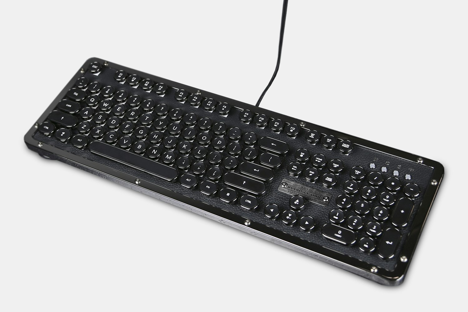 Azio Retro Classic Leather Mechanical Keyboard