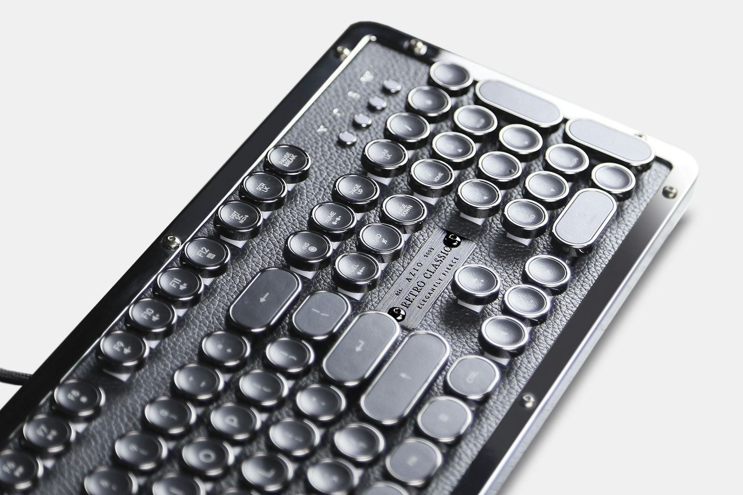 Azio Retro Classic Leather Mechanical Keyboard