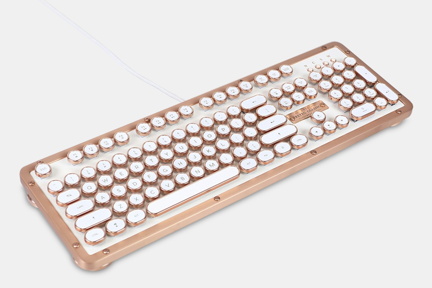 Azio Retro Classic Leather Mechanical Keyboard