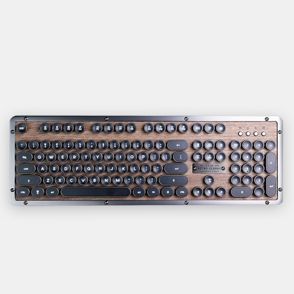 箱付き AZIO RETRO CLASSIC ローズゴールドキーボード AZIO Retro Classic / Premium Vintage Backlit Mechanical