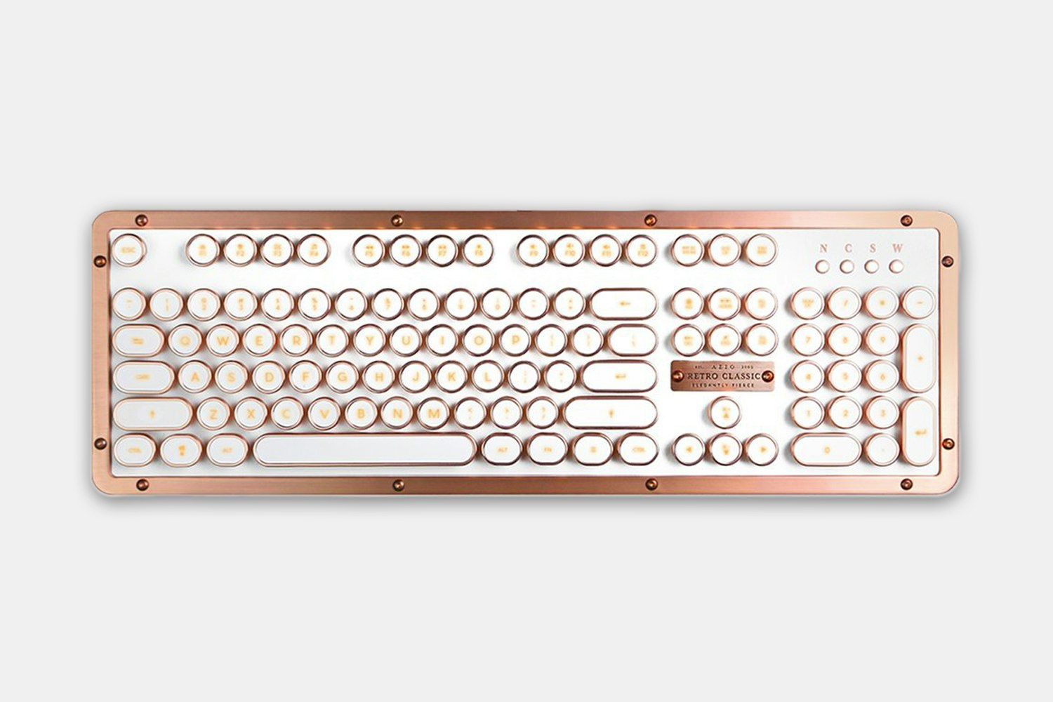 White Leather/Copper Trim – USB